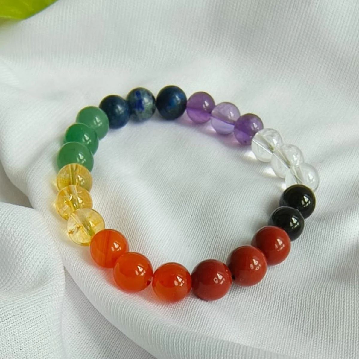 7 Chakra With Lava Bracelet
